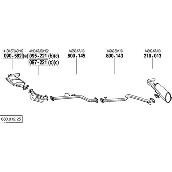 Filtr pevných částic filtr pevných částic Bosal 095-221