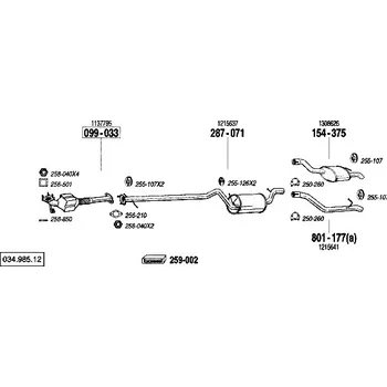 Výfuková trubka výfuková trubka zadní Bosal 801-177