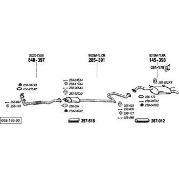 Výfuková trubka výfuková trubka přední Bosal 840-397