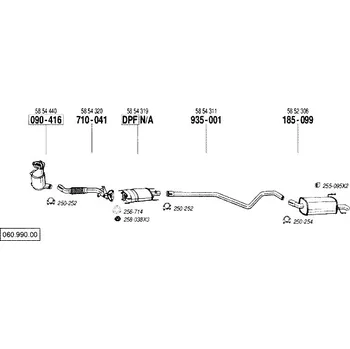 Výfuková trubka výfuková trubka střední Bosal 935-001