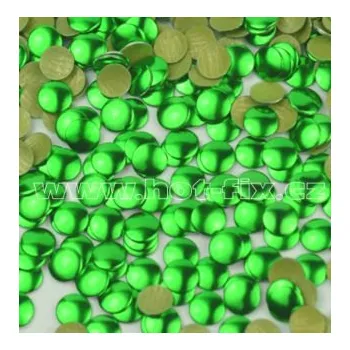 hot-fix kovové kameny na textil nažehlovací barva 21 zelená, vel. 2, 3, 4, 5mm, balení 100ks barva: kovový barva 21 zelená, velikost: velikost 2mm, bal: balení 100 kusů
