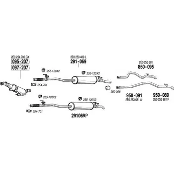 Filtr pevných částic filtr pevných částic Bosal 095-207