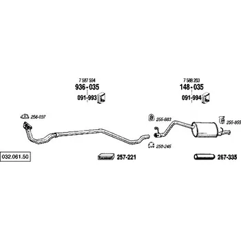Výfukový systém výfuková trubka přední Bosal 936-035