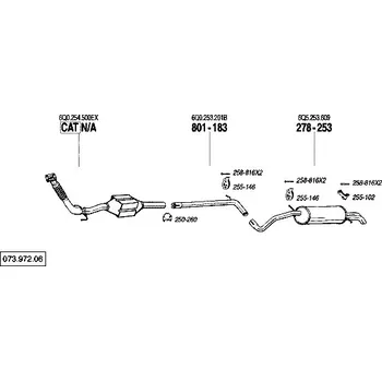 Výfuková trubka výfuková trubka střední Bosal 801-183