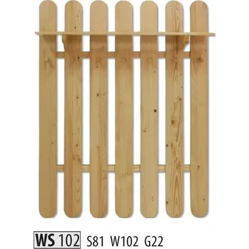 Věšák ImportWorld Věšák Julia masiv v102 x š81 x h22 cm (Barva dřeva: Borovice)