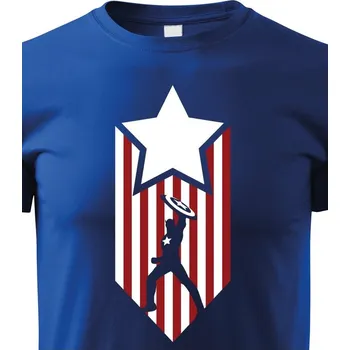 Chlapecké tričko Dětské tričko Kapitán Amerika, Barva Modrá, Velikost 146 cm/10 roků, Canvas Dětské tričko Bezvatriko.cz 1