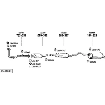 Katalyzátor katalyzátor Bosal 099-342