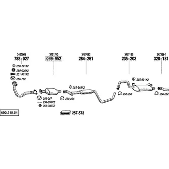 Výfukový systém výfuková trubka zadní Bosal 328-181