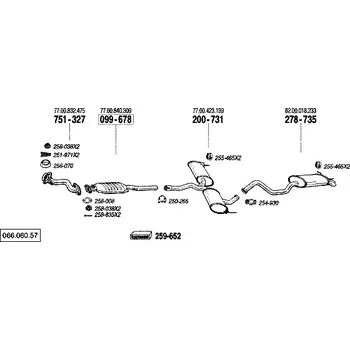 Katalyzátor katalyzátor Bosal 099-678