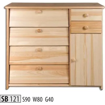 Nábytek ImportWorld Botník Celeste masiv v80 x š90 x h40 cm (Barva dřeva: Olše)