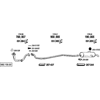 Výfukový systém výfuková trubka přední Bosal 788-807