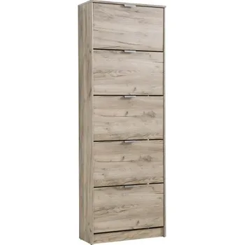 Botník Výklopný botník 5-dvířkový Vincent - dub šedý