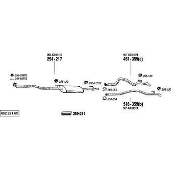 Výfuková trubka výfuková trubka zadní Bosal 451-359