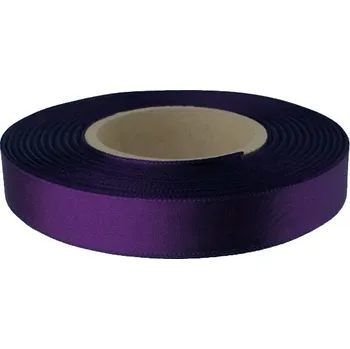 Stuha Stuha atlasová tmavě fialová, šíře 15mm