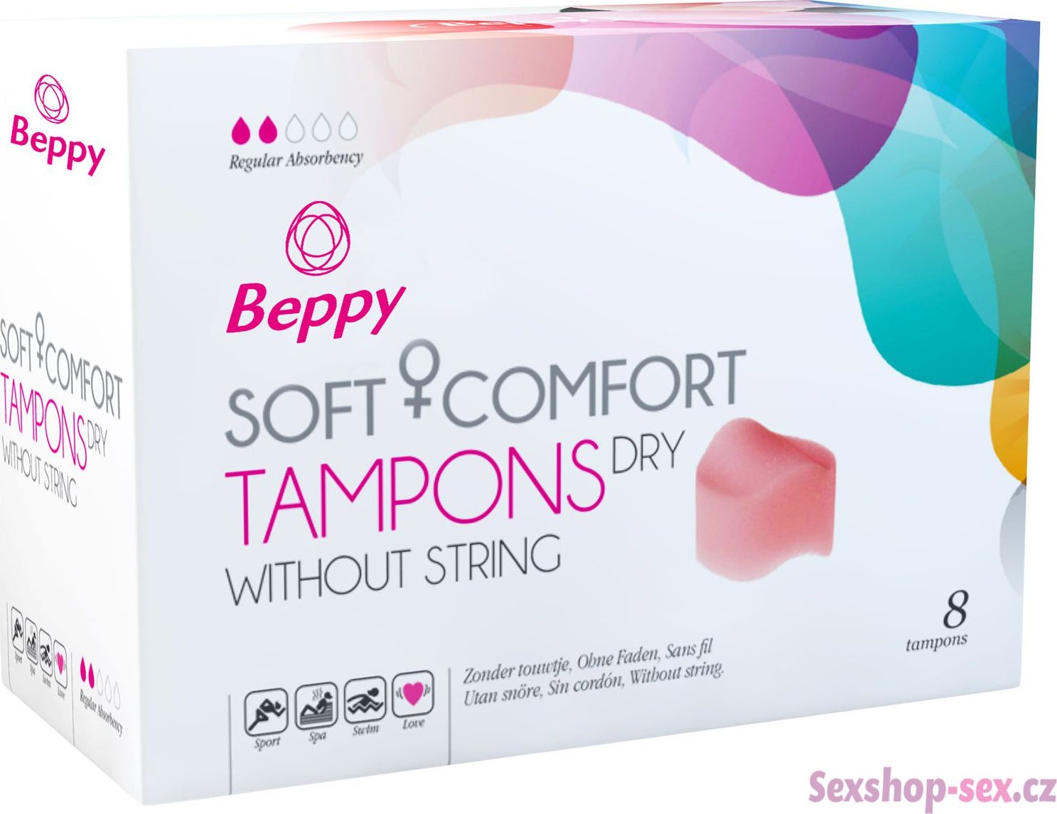 Menstruační houbičky Beppy DRY – klasické (8 ks)