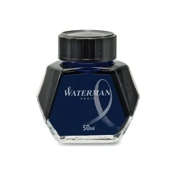 Náplň do psacích potřeb Waterman Blue-Black, modro-černý lahvičkový inkoust