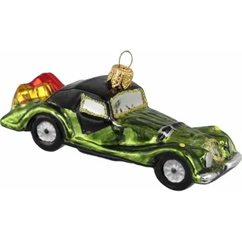 Vánoční dekorace Vánoční ozdoba autíčko s dárky