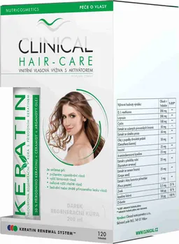 Přípravek proti padání vlasů Clinical Hair-Care 120 tobolek + keratin 100 ml