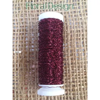 Floristický drát Drátek kroucený na špulce 0,3mm x 25gr. bordó