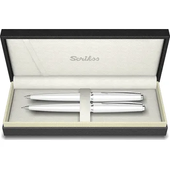 Scrikss Vintage White, sada kuličkového pera a mechanické tužky