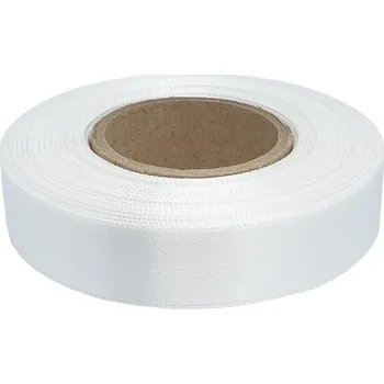Stuha Stuha atlasová bílá, šíře 20mm