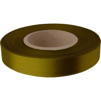 Stuha Stuha atlasová khaki, šíře 15mm