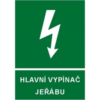 Bezpečnostní značky Hlavní vypínač jeřábu A4 plast