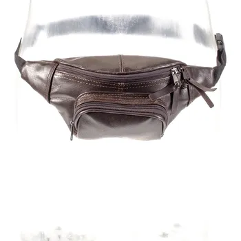 Outdoorové zavazadlo Kožená ručně šitá ledvinka KUBÁT | 31021