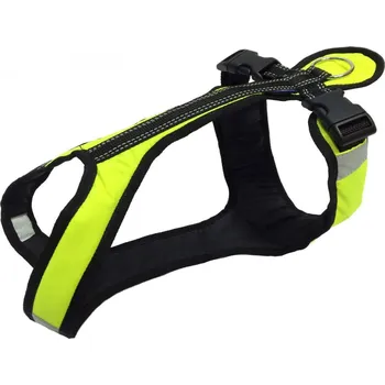 Postroj pro psa Postroj SHORT (M, neon zeleno-černá)