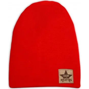 Dupačky Baby Nellys Dětská bavlněná čepice - dvouvrstvá, červená, vel. 110, 110 (4-5r)