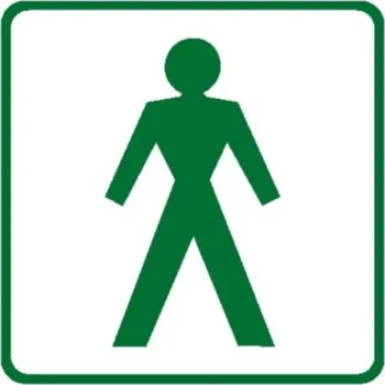 Značení Bezpečnostní značky WC muži - symbol bez textu 10x10cm samolepka