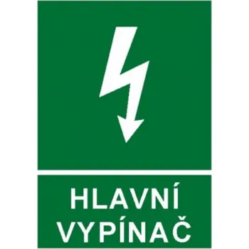 Bezpečnostní značky Hlavní vypínač A5 samolepka