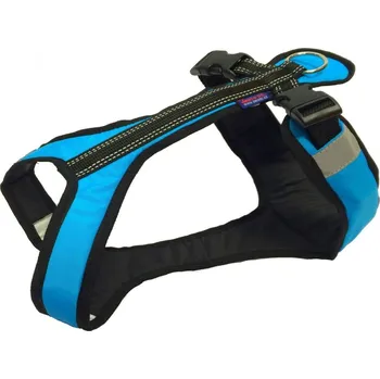 Postroj pro psa Postroj SHORT (S/M, tyrkysovo-černá)