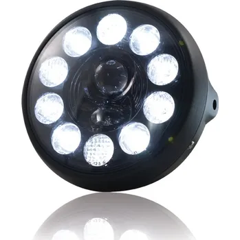 Osvětlení pro motocykl HS MOTO - Německo Led přední světlo British Style 7" barva: černá matná
