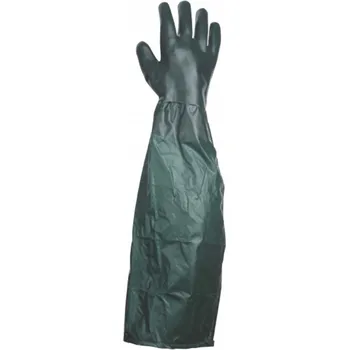 Pracovní rukavice Rukavice DG UNIVERSAL zdrsněné PVC nitril 65cm zelená 10