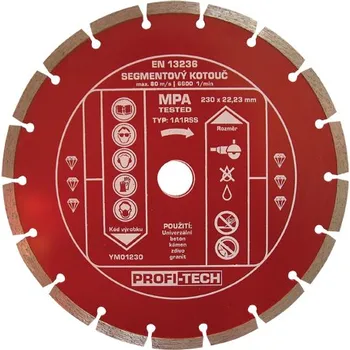 Řezný kotouč Kotouč diamantový segmentový standart 230 / 22 mm PROFI-TECH