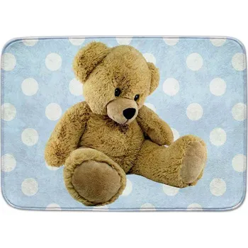 Koberec ULTRA SOFT Medvídek modrý 130 x 180 cm