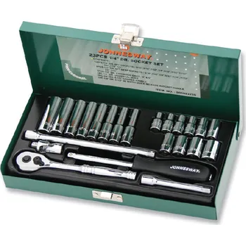 Gola sada Palcová gola sada 1/4", 6hranné hlavice, 23 kusů - JONNESWAY