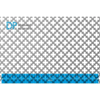 Plech Děrovaný plech Křížek No. 11 ocel, 1x1000x2000 mm