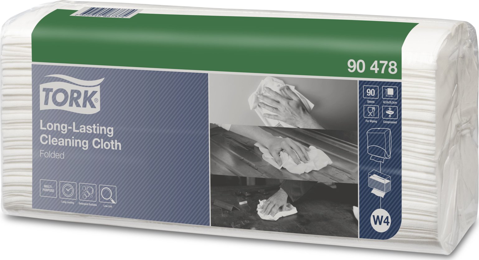 Poetsdoek Tork Coloured Long-Lasting Cloth W8 groen