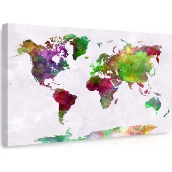 Obraz Malvis Obraz - Mapa na akvarelu III. Velikost: 60x40 cm