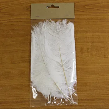 Velikonoční dekorace Peří 5ks/15-20cm bílá (20T054)