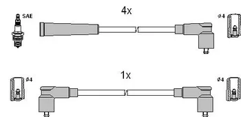 Zapalovací kabel Tesla T195H