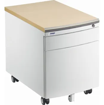 Zásuvkový kontejner Pojízdný kontejner Mayer 32P8 AH — stříbrný, javor Mayer