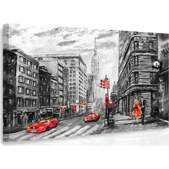 Obraz Malvis Obraz - Malovaný New York II. Velikost: 60x40 cm