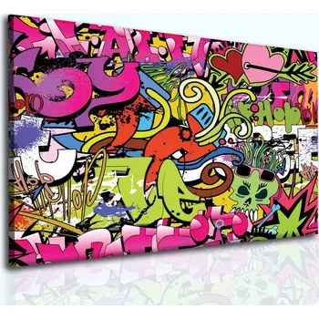 Obraz Malvis Obraz dívčí graffitti Velikost: 80x60 cm