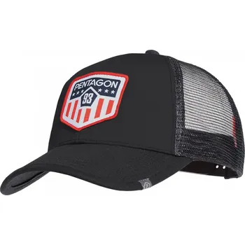 Kšiltovka Pentagon® Tactical Kšiltovka Era Trucker US Flag Pentagon®, Barva: Černá