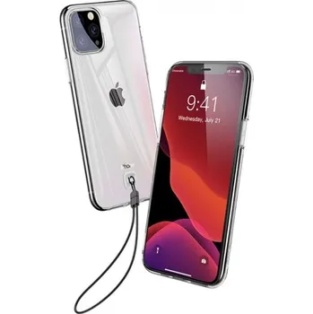 Pouzdro na mobilní telefon Baseus kryt z měkkého plastu s poutkem pro iPhone 11 Pro Max - transparentní