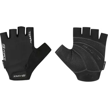 Cyklistické rukavice Force rukavice TERRY černé