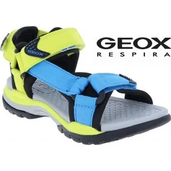 Dívčí baleríny GEOX sandály J BOREALIS B. LIME/BLUE - 28